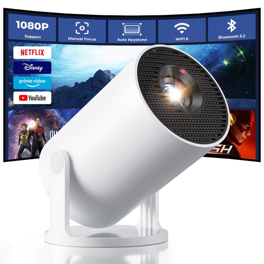PrismifyOS 4K Portable Smart Projector