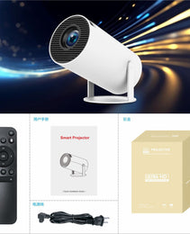 PrismifyOS 4K Portable Smart Projector